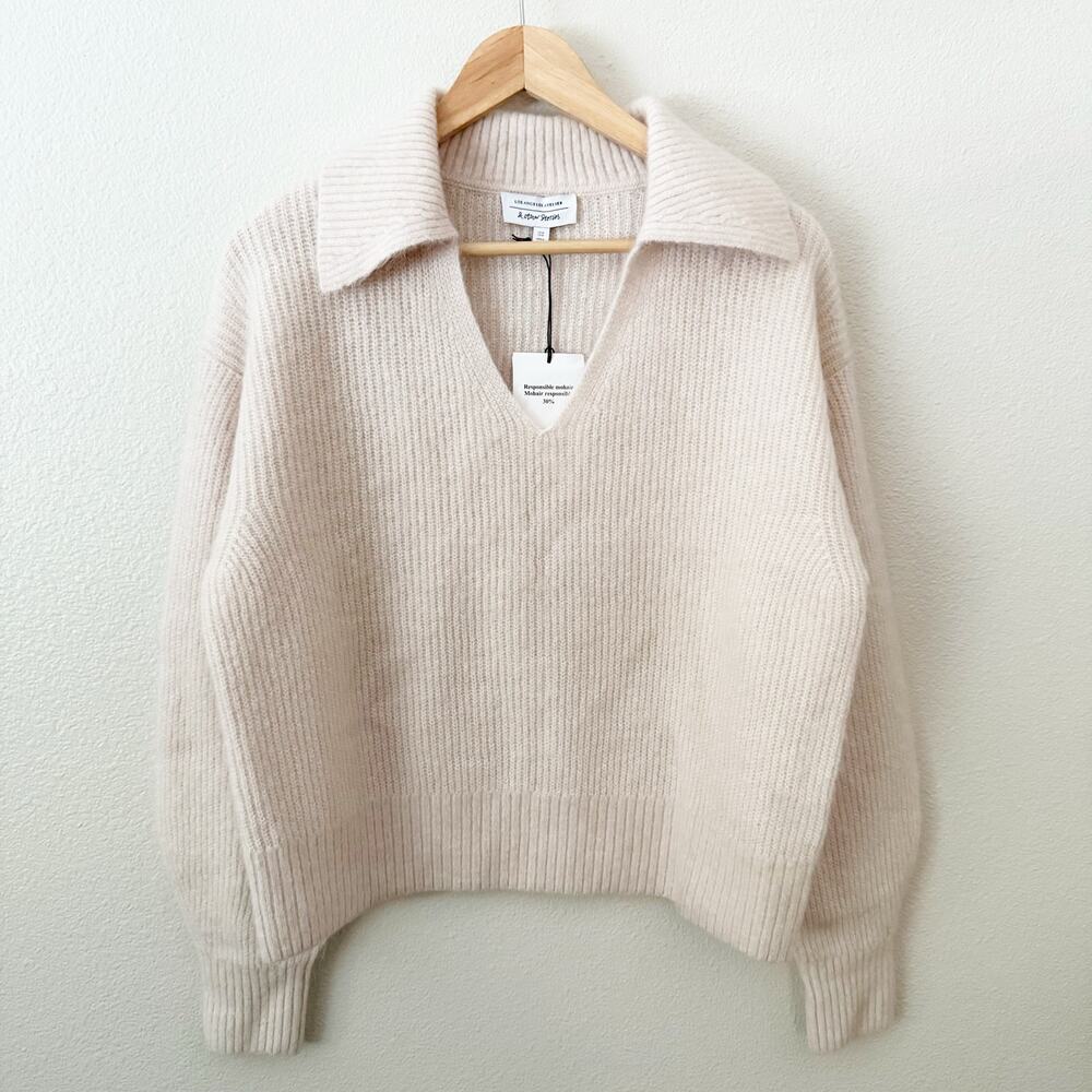 & OTHER STORIES x ANTHRO | NWT Beige Cream Mohair Knit Jumper Sweater | Medium - Picture 2 of 10